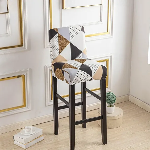 Stretch Bar Stool Cover Pub Counter Stool Chair Slipcover for Dining Room Cafe Furniture Seat Cover Stretch Protectors Non Slip with Elastic Bottom