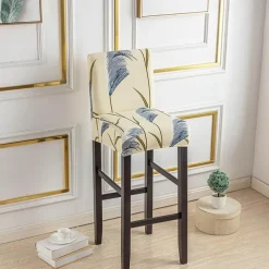 Stretch Bar Stool Cover Pub Counter Stool Chair Slipcover for Dining Room Cafe Furniture Seat Cover Stretch Protectors Non Slip with Elastic Bottom