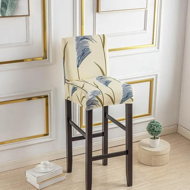 Stretch Bar Stool Cover Pub Counter Stool Chair Slipcover for Dining Room Cafe Furniture Seat Cover Stretch Protectors Non Slip with Elastic Bottom