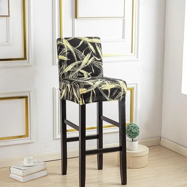 Stretch Bar Stool Cover Pub Counter Stool Chair Slipcover for Dining Room Cafe Furniture Seat Cover Stretch Protectors Non Slip with Elastic Bottom