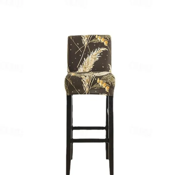 Stretch Bar Stool Cover Pub Counter Stool Chair Slipcover for Dining Room Cafe Furniture Seat Cover Stretch Protectors Non Slip with Elastic Bottom