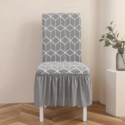 Stretch Bar Stool Dining Chair Cover Elastic Slipcovers for Bar Stools and Dining Chairs Protects Against Spills and Stains Easy to Install and Remove Machine Washable Available in Multiple Colors and Patterns