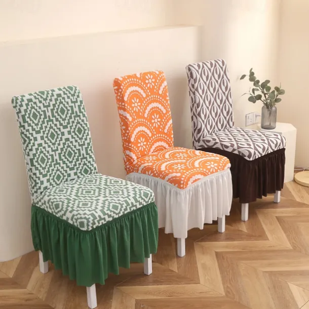 Stretch Bar Stool Dining Chair Cover Elastic Slipcovers for Bar Stools and Dining Chairs Protects Against Spills and Stains Easy to Install and Remove Machine Washable Available in Multiple Colors and Patterns