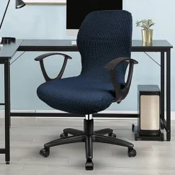 Stretch Computer Office Chair Cover Universal Washable Removable Spandex Rotating Chair Slipcovers Anti-dust Soft Desk Chair Seat Protector for Dogs Cats Pets