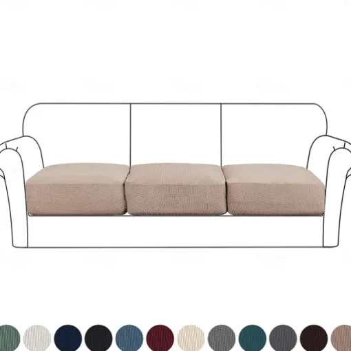 Stretch Couch Covers Burgundy Sofa Seat Cushion Cover For Dogs Pet, Sectional Sofa Slipcover For Love Seat,L Shaped,3 Seater,Arm Chair, Washable Couch Durable Protector