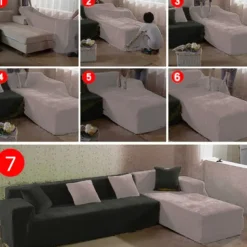 Stretch Couch Covers Burgundy Sectional Sofa Cover For Dogs Pet, Slipcovers For Love Seat, L Shaped,3 Seater, U Shaped, Arm Chair Washable Couch Protector Soft Durable