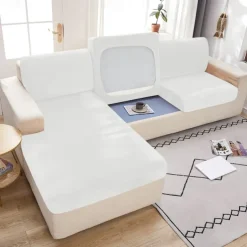 Stretch Couch Covers Sofa Seat Burgundy Cushion Cover Velvet For Dogs Pet, Magic Sofa Cover Sectional Sofa Slipcover for Love Seat, L Shaped, 3 Seater, Washable Protector