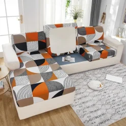 Stretch Couch Cushion Cover Cushion Slipcover for Chair Cushion Furniture Protector Seat Cushion Sofa Cover with Elastic Bottom Washable