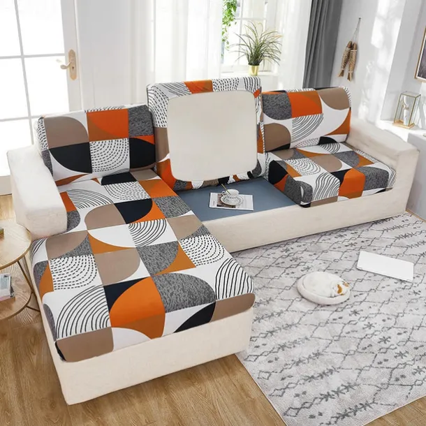 Stretch Couch Cushion Cover Cushion Slipcover for Chair Cushion Furniture Protector Seat Cushion Sofa Cover with Elastic Bottom Washable