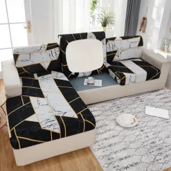 Stretch Couch Cushion Cover Cushion Slipcover for Chair Cushion Furniture Protector Seat Cushion Sofa Cover with Elastic Bottom Washable