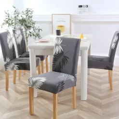 Stretch Dining Chair Cover Elastic and Durable High Back Dining Chair Cover Ideal for Protecting and Refreshing Dining Chairs Adds Comfort and Style to Your Dining Room Decor