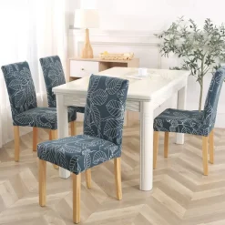 Stretch Dining Chair Cover Elastic and Durable High Back Dining Chair Cover Ideal for Protecting and Refreshing Dining Chairs Adds Comfort and Style to Your Dining Room Decor