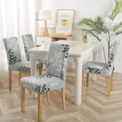 Stretch Dining Chair Cover Elastic and Durable High Back Dining Chair Cover Ideal for Protecting and Refreshing Dining Chairs Adds Comfort and Style to Your Dining Room Decor