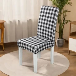 Stretch Floral Dining Chair Cover Elastic High Back Dining Chair Cover Slipcovers for Dining Chairs with Floral Pattern Easy to Fit and Remove Protects Against Spills and Stains Machine Washable