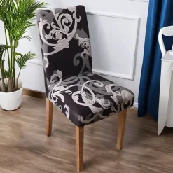 Stretch Floral Dining Chair Cover Elastic High Back Dining Chair Cover Slipcovers for Dining Chairs with Floral Pattern Easy to Fit and Remove Protects Against Spills and Stains Machine Washable