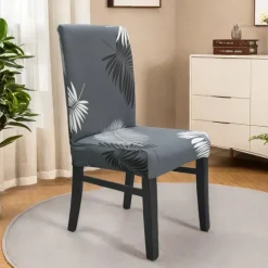 Stretch Floral Dining Chair Cover Elastic High Back Dining Chair Cover Slipcovers for Dining Chairs with Floral Pattern Easy to Fit and Remove Protects Against Spills and Stains Machine Washable
