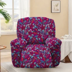 Stretch Floral Recliner Covers Premium Fabric Slipcover with Elastic Design for a Perfect Fit and Stylish Protection of Your Furniture