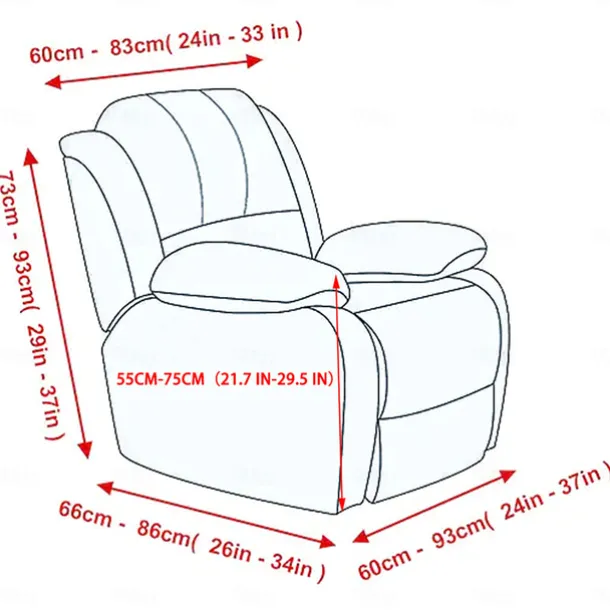 Stretch Floral Recliner Covers Premium Fabric Slipcover with Elastic Design for a Perfect Fit and Stylish Protection of Your Furniture