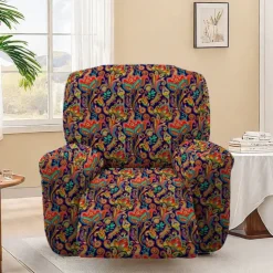 Stretch Floral Recliner Covers Premium Fabric Slipcover with Elastic Design for a Perfect Fit and Stylish Protection of Your Furniture