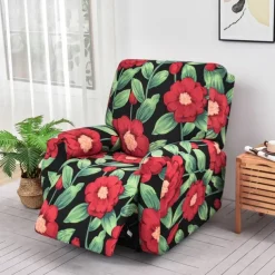Stretch Floral Recliner Covers Non-slip Massage Lazy Boy Sofa Cover All-inclusive Single Seat Couch Cover Armchair Covers