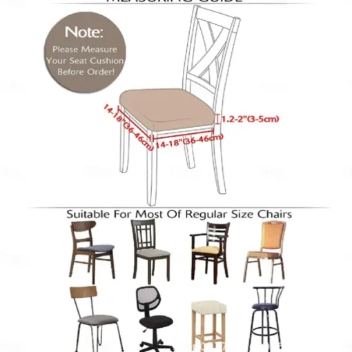 Stretch Jacquard Dining Chair Seat Covers Removable and Washable Elastic Slipcovers Perfect for Protecting Upholstered Dining Chair Cushions Adds Comfort and Style to Your Dining Room Decor