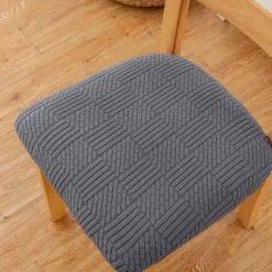 Stretch Jacquard Dining Chair Seat Covers Removable and Washable Elastic Slipcovers Perfect for Protecting Upholstered Dining Chair Cushions Adds Comfort and Style to Your Dining Room Decor