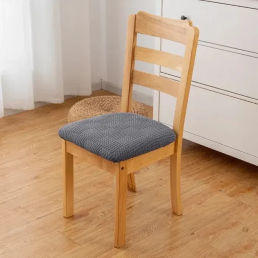 Stretch Jacquard Dining Chair Seat Covers Removable and Washable Elastic Slipcovers Perfect for Protecting Upholstered Dining Chair Cushions Adds Comfort and Style to Your Dining Room Decor