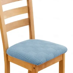 Stretch Jacquard Dining Chair Seat Covers Removable and Washable Elastic Slipcovers Perfect for Protecting Upholstered Dining Chair Cushions Adds Comfort and Style to Your Dining Room Decor