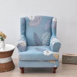 Stretch Printed Wingback Chair Cover Durable and Elastic Slipcover with Stylish Print Design Perfect for Protecting and Refreshing Your Wingback Chair Ideal for Home Decor
