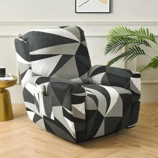 Stretch Recliner Couch Cover Armchair Sofa Cover Sofa Slipcover with Pocket Washable Furniture Protector for Kids, Pets, Dogs, Cats