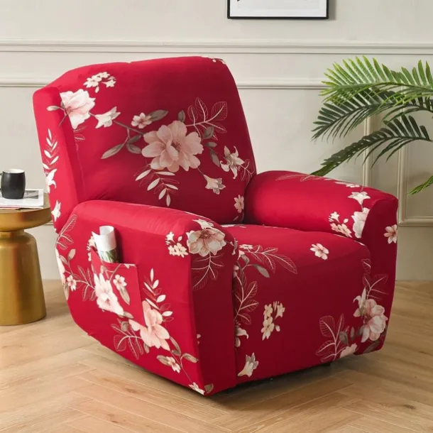 Stretch Recliner Couch Cover Armchair Sofa Cover Sofa Slipcover with Pocket Washable Furniture Protector for Kids, Pets, Dogs, Cats