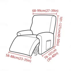 Stretch Recliner Couch Cover Armchair Sofa Cover Sofa Slipcover with Pocket Washable Furniture Protector for Kids, Pets, Dogs, Cats
