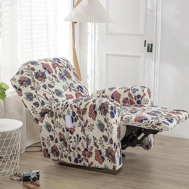 Stretch Recliner Cover Recliner Covers 1 Seater Armchair Couch Slipcover with Elastic Loop, Anti-cat Scratch Furniture Protector for Kids, Pets, Dogs, Cats