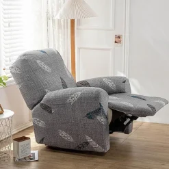 Stretch Recliner Cover Recliner Covers 1 Seater Armchair Couch Slipcover with Elastic Loop, Anti-cat Scratch Furniture Protector for Kids, Pets, Dogs, Cats