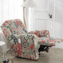 Stretch Recliner Cover Recliner Covers 1 Seater Armchair Couch Slipcover with Elastic Loop, Anti-cat Scratch Furniture Protector for Kids, Pets, Dogs, Cats