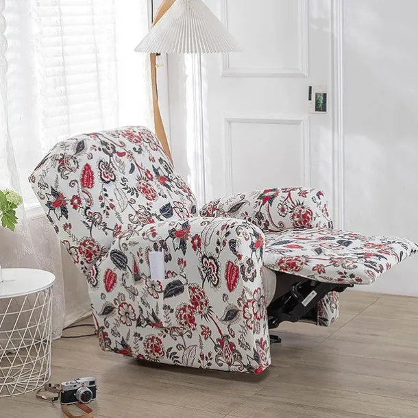 Stretch Recliner Cover Recliner Covers 1 Seater Armchair Couch Slipcover with Elastic Loop, Anti-cat Scratch Furniture Protector for Kids, Pets, Dogs, Cats