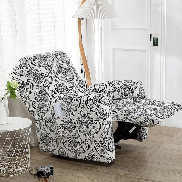 Stretch Recliner Cover Recliner Covers 1 Seater Armchair Couch Slipcover with Elastic Loop, Anti-cat Scratch Furniture Protector for Kids, Pets, Dogs, Cats