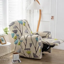 Stretch Recliner Cover Recliner Covers 1 Seater Armchair Couch Slipcover with Elastic Loop, Anti-cat Scratch Furniture Protector for Kids, Pets, Dogs, Cats