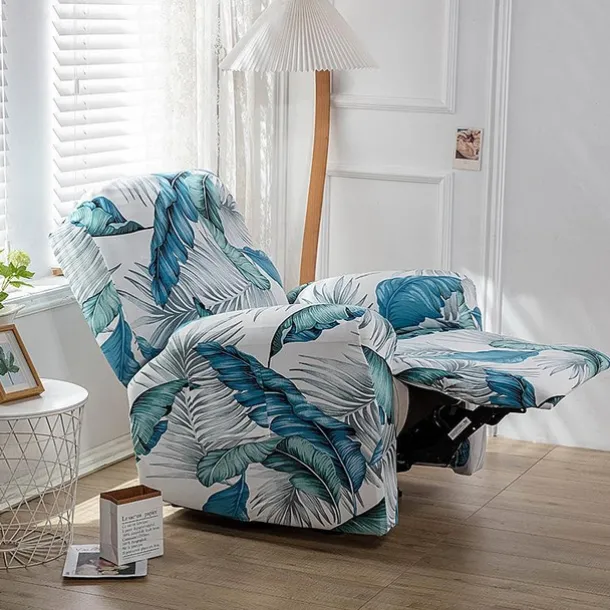 Stretch Recliner Cover Recliner Covers 1 Seater Armchair Couch Slipcover with Elastic Loop, Anti-cat Scratch Furniture Protector for Kids, Pets, Dogs, Cats