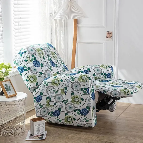 Stretch Recliner Cover Recliner Covers 1 Seater Armchair Couch Slipcover with Elastic Loop, Anti-cat Scratch Furniture Protector for Kids, Pets, Dogs, Cats