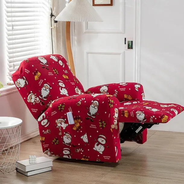 Stretch Recliner Cover Recliner Covers 1 Seater Armchair Couch Slipcover with Elastic Loop, Anti-cat Scratch Furniture Protector for Kids, Pets, Dogs, Cats