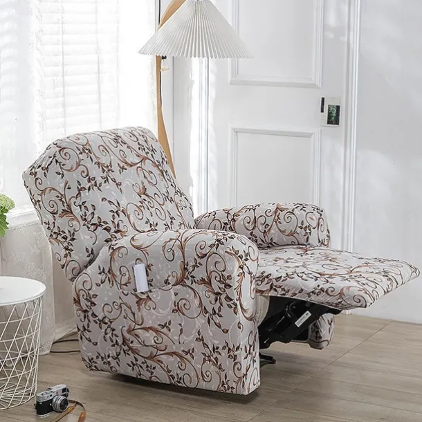 Stretch Recliner Cover Recliner Covers 1 Seater Armchair Couch Slipcover with Elastic Loop, Anti-cat Scratch Furniture Protector for Kids, Pets, Dogs, Cats
