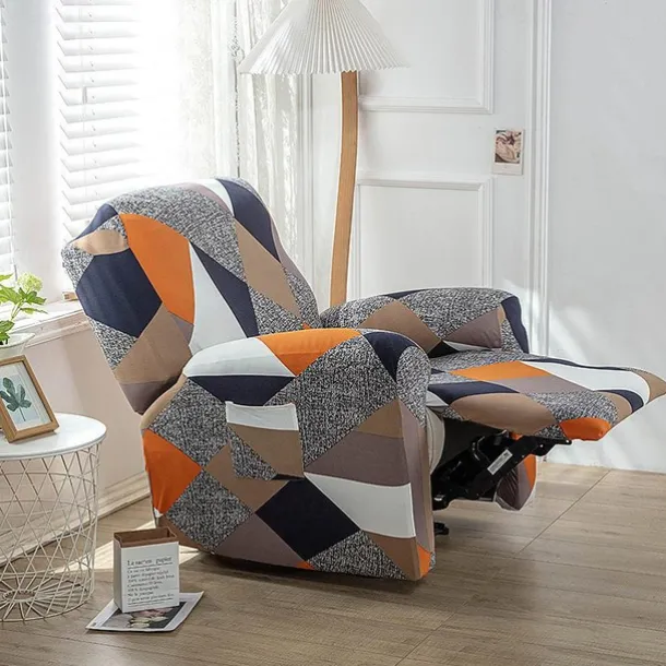 Stretch Recliner Cover Recliner Covers 1 Seater Armchair Couch Slipcover with Elastic Loop, Anti-cat Scratch Furniture Protector for Kids, Pets, Dogs, Cats