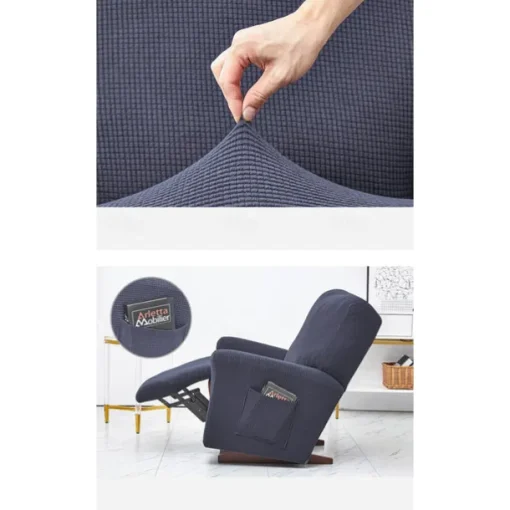 Stretch Recliner Covers Elastic Sofa Slipcover, Sofa Protector with Elastic Loop for Kids, Pets, Dogs, Cats