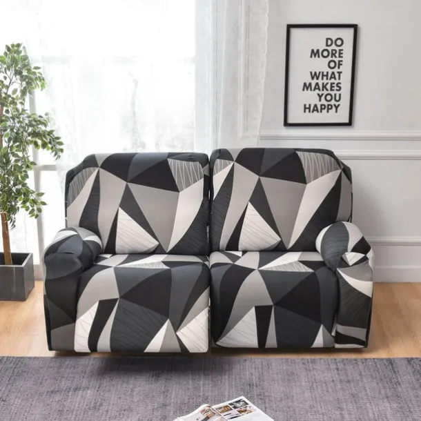 Stretch Reclining Couch Covers 2 Seater Loveseat Reclining Sofa Cover Couch Slipcover with Elastic Loop, Anti-cat Scratch Furniture Protector for Kids, Pets, Dogs, Cats