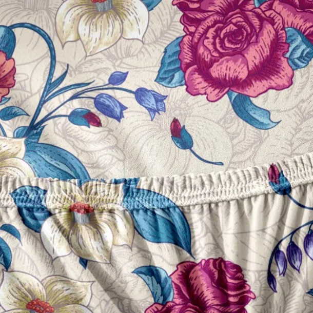 Stretch Seat Covers for Dining Room High Back Dining Chair Cover Floral Printed Soft Removable Washable Seat Covers for Dining Chairs, Dining Room Seat Cover Protector