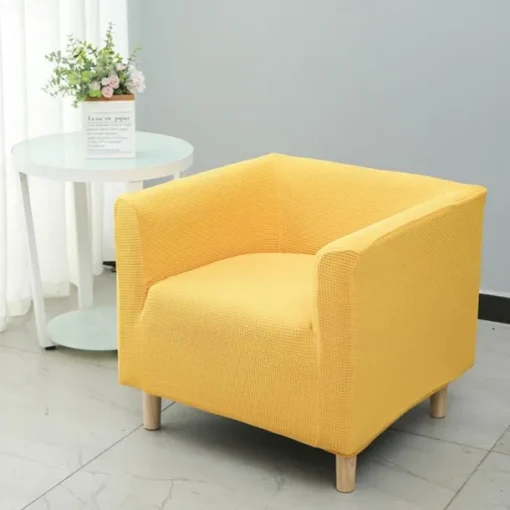 Stretch Single Sofa Cover Barrel Chair Slipcover Armchair Slipcover Club Chair Cover 1 Seater Couch Furniture Protector with Elastic Bottom for Kids,Pet