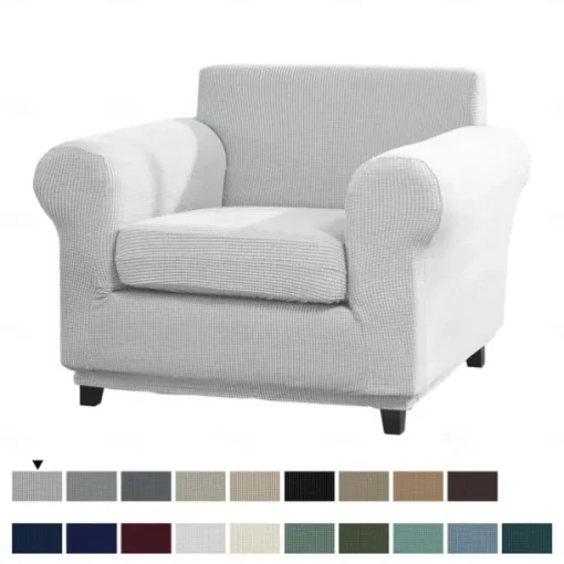 Stretch Single Sofa Cover For Dogs Pet, Armchair Slipcover 1 Seater Couch Furniture Protector with Elastic Bottom Washable Couch Furniture Protector