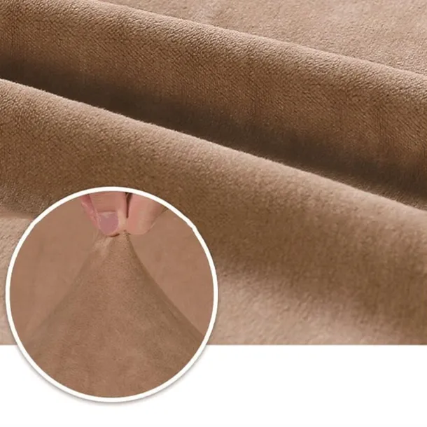 Stretch Sofa Cover Slipcover Elastic Velvet Sectional Couch Armchair Loveseat Burgundy Red 4 Or 3 Seater L Shape Plain Solid Color Soft Durable