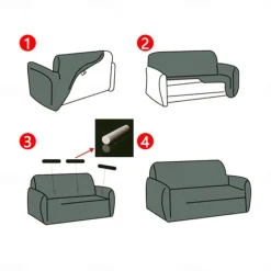 Stretch Sofa Cover Slipcover Elastic Velvet Sectional Couch Armchair Loveseat Burgundy Red 4 Or 3 Seater L Shape Plain Solid Color Soft Durable